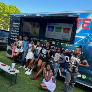 gaming truck birthday party, video game truck, mobile gaming, party entertainment, birthday party, corporate event, family fun, game truck rental, gaming experience, Atlanta, Georgia, luxury gaming, PlayStation, Xbox, Nintendo Switch, virtual reality, video games, fun, excitement, celebration