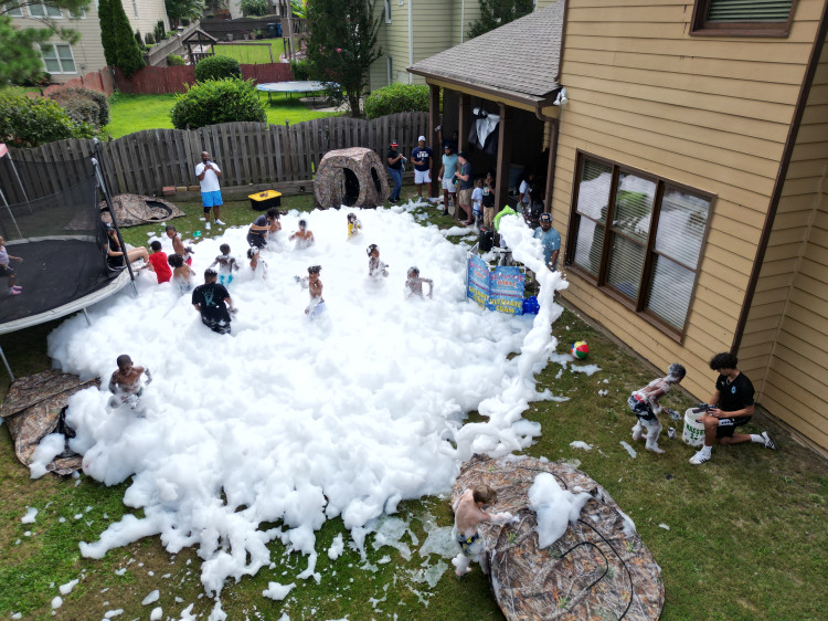 Atlanta backyard foam party