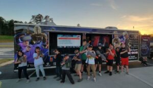 Corporate halloween party ideas atlanta with a mobile game truck