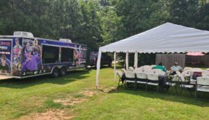 Back to school party in Atlanta with a mobile game truck