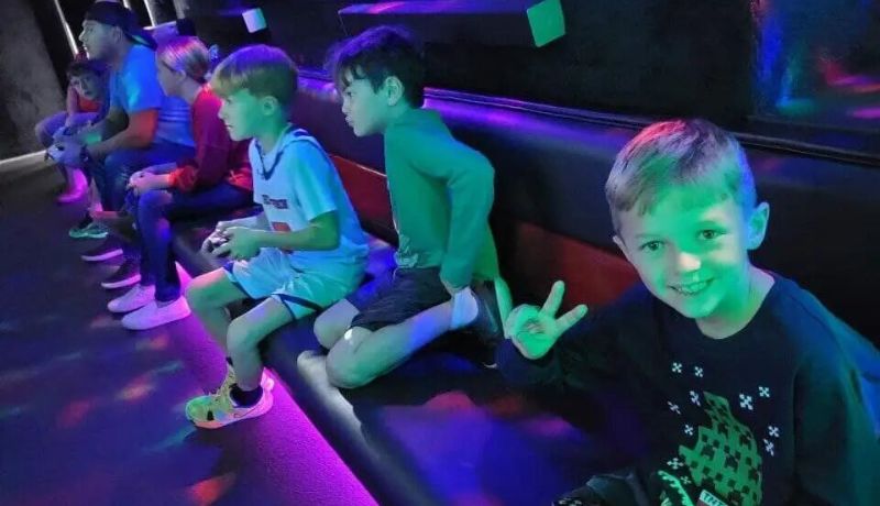 Kids cooling off at a foam party rental in Atlanta